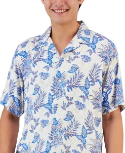 Club Room Men's New Foliage Shirt, Created For Macy's -Vince Camuto Sale 21695567 fpx
