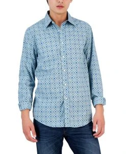 Club Room Men's Lopin Foulard Shirt, Created For Macy's