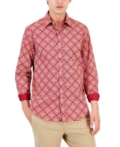 Club Room Men's Mono Medal Shirt, Created For Macy's