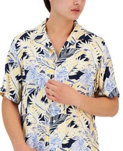 Club Room Men's New Petro Floral-Print Shirt, Created For Macy's -Vince Camuto Sale 21695621 fpx