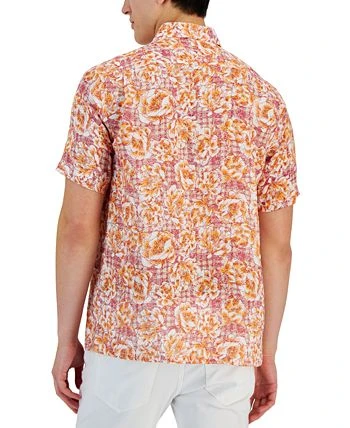 Club Room Men's Theora Garden Check Floral Linen Short-Sleeve Pocket Shirt, Created For Macy's 4 Club Room Men's Theora Garden Check Floral Linen Short-Sleeve Pocket Shirt, Created For Macy's - Image 2