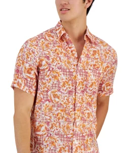 Club Room Men's Theora Garden Check Floral Linen Short-Sleeve Pocket Shirt, Created For Macy's 8 Club Room Men's Theora Garden Check Floral Linen Short-Sleeve Pocket Shirt, Created For Macy's -Vince Camuto Sale 21695718 fpx