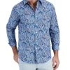Club Room Men's Long-Sleeve Jewel Paisley Shirt, Created For Macy's