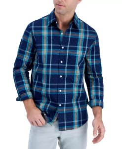 Club Room Men's Long-Sleeve Armin Plaid Shirt, Created For Macy's -Vince Camuto Sale 21695778 fpx