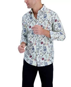 Club Room Men's Long-Sleeve Editto Floral Shirt, Created For Macy's -Vince Camuto Sale 21695793 fpx