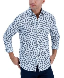 Club Room Men's Long-Sleeve Alluna Floral Shirt, Created For Macy's