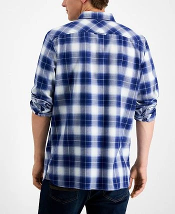 Sun + Stone Men's Will Plaid Shirt, Created For Macy's 4 Sun + Stone Men's Will Plaid Shirt, Created For Macy's - Image 2