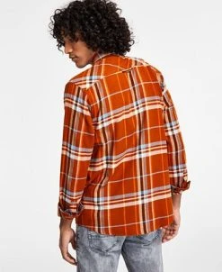 Sun + Stone Men's Paulie Regular-Fit Plaid Flannel Shirt, Created For Macy's 7 Sun + Stone Men's Paulie Regular-Fit Plaid Flannel Shirt, Created For Macy's -Vince Camuto Sale 21707477 fpx