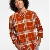 Sun + Stone Men's Paulie Regular-Fit Plaid Flannel Shirt, Created For Macy's -Vince Camuto Sale 21707478 fpx