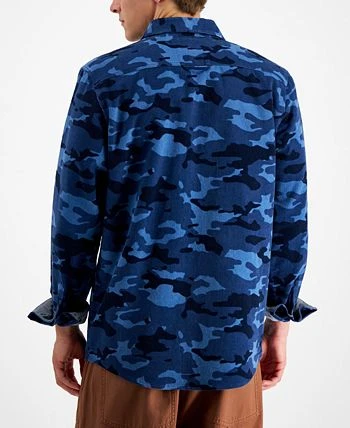 Sun + Stone Men's Nolan Regular-Fit Camouflage Corduroy Shirt, Created For Macy's 4 Sun + Stone Men's Nolan Regular-Fit Camouflage Corduroy Shirt, Created For Macy's - Image 2