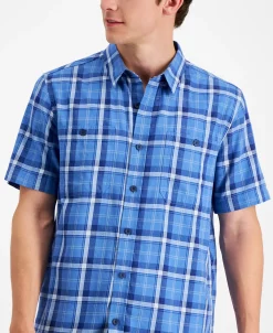 Sun + Stone Men's Regular-Fit Plaid Shirt, Created For Macy's -Vince Camuto Sale 21707817 fpx