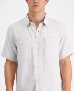 Sun + Stone Men's Regular-Fit Short Sleeve Flannel Shirt, Created For Macy's -Vince Camuto Sale 21707821 fpx