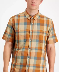 Sun + Stone Men's Sage Regular-Fit Plaid Shirt, Created For Macy's -Vince Camuto Sale 21713071 fpx