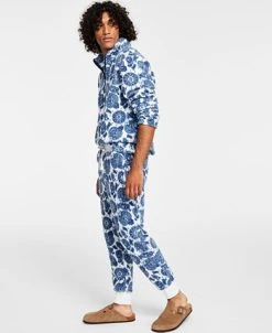 Sun + Stone Men's Regular-Fit Paisley Bandana-Print Fleece Joggers, Created For Macy's -Vince Camuto Sale 21713122 fpx