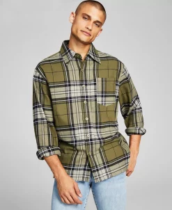 And Now This Men's Regular-Fit Plaid Flannel Shirt
