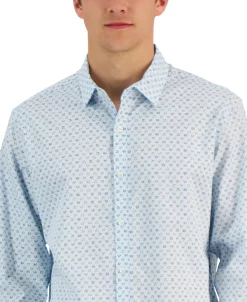 Alfani Men's Ramal Geometric-Print Shirt, Created For Macy's -Vince Camuto Sale 21887832 fpx
