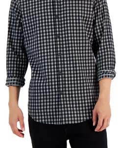 Alfani Men's Check-Print Shirt, Created For Macy's -Vince Camuto Sale 21887982 fpx
