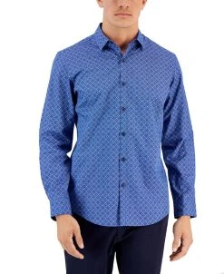 Alfani Men's Bobba Foulard Print Shirt, Created For Macy's