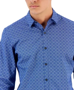 Alfani Men's Bobba Foulard Print Shirt, Created For Macy's -Vince Camuto Sale 21888232 fpx