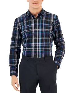 Alfani Men's Feliz Plaid Shirt, Created For Macy's -Vince Camuto Sale 21888254 fpx