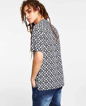 INC International Concepts .N.C. International Concepts® Men's Regular-Fit Geo-Print Camp Shirt, Created For Macy's 4 INC International Concepts .N.C. International Concepts® Men's Regular-Fit Geo-Print Camp Shirt, Created For Macy's - Image 2