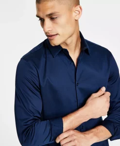 INC International Concepts Men's Slim Fit Dress Shirt, Created For Macy's -Vince Camuto Sale 21898832 fpx