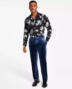 INC International Concepts Men's Owen Slim-Fit Velvet Suit Pants, Created For Macy's -Vince Camuto Sale 21898921 fpx