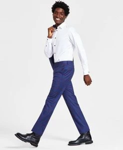 INC International Concepts Men's Sean Slim Fit Plaid Pants, Created For Macy's -Vince Camuto Sale 21898988 fpx