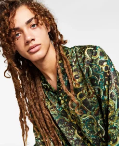 INC International Concepts .N.C. International Concepts® Men's Regular-Fit Snake-Print Camp Shirt, Created For Macy's -Vince Camuto Sale 21898995 fpx