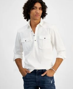 INC International Concepts .N.C. International Concepts® Men's Regular-Fit Popover Western Shirt, Created For Macy's
