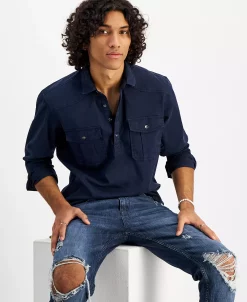 INC International Concepts .N.C. International Concepts® Men's Regular-Fit Popover Western Shirt, Created For Macy's 11 INC International Concepts .N.C. International Concepts® Men's Regular-Fit Popover Western Shirt, Created For Macy's -Vince Camuto Sale 21899061 fpx