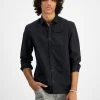 INC International Concepts .N.C. International Concepts® Men's Regular-Fit Shirt With Faux-Leather Trim, Created For Macy's