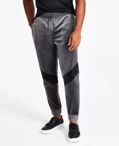 INC International Concepts Men's Regular-Fit Pieced Colorblocked Velour Joggers, Created For Macy's 19 INC International Concepts Men's Regular-Fit Pieced Colorblocked Velour Joggers, Created For Macy's -Vince Camuto Sale 21900398 fpx