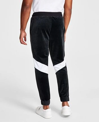 INC International Concepts Men's Regular-Fit Pieced Colorblocked Velour Joggers, Created For Macy's 4 INC International Concepts Men's Regular-Fit Pieced Colorblocked Velour Joggers, Created For Macy's - Image 2