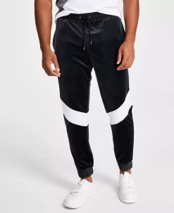 INC International Concepts Men's Regular-Fit Pieced Colorblocked Velour Joggers, Created For Macy's 17 INC International Concepts Men's Regular-Fit Pieced Colorblocked Velour Joggers, Created For Macy's -Vince Camuto Sale 21900409 fpx
