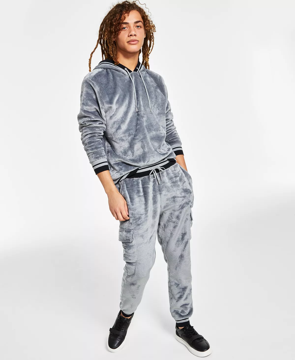 INC International Concepts .N.C. International Concepts® Men's Regular-Fit Ribbed Velour Cargo Joggers, Created For Macy's 3 INC International Concepts .N.C. International Concepts® Men's Regular-Fit Ribbed Velour Cargo Joggers, Created For Macy's