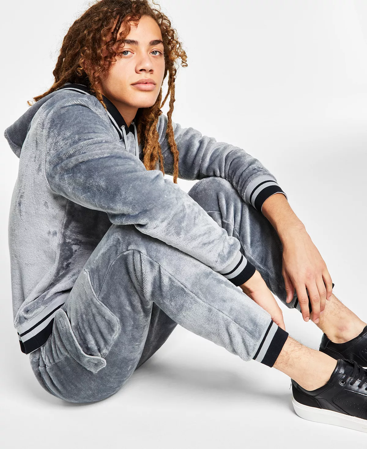 INC International Concepts .N.C. International Concepts® Men's Regular-Fit Ribbed Velour Cargo Joggers, Created For Macy's 9 INC International Concepts .N.C. International Concepts® Men's Regular-Fit Ribbed Velour Cargo Joggers, Created For Macy's - Image 7