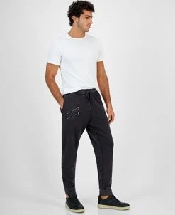 INC International Concepts .N.C. International Concepts® Men's Regular-Fit Acid-Washed Moto Joggers, Created For Macy's -Vince Camuto Sale 21907136 fpx