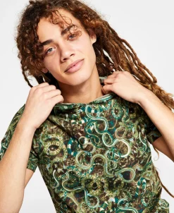 INC International Concepts .N.C. International Concepts® Men's Snake Graphic Hooded T-Shirt, Created For Macy's -Vince Camuto Sale 21907282 fpx