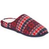 Club Room Men's Fair Isle Fleece-Lined Slippers, Created For Macy's