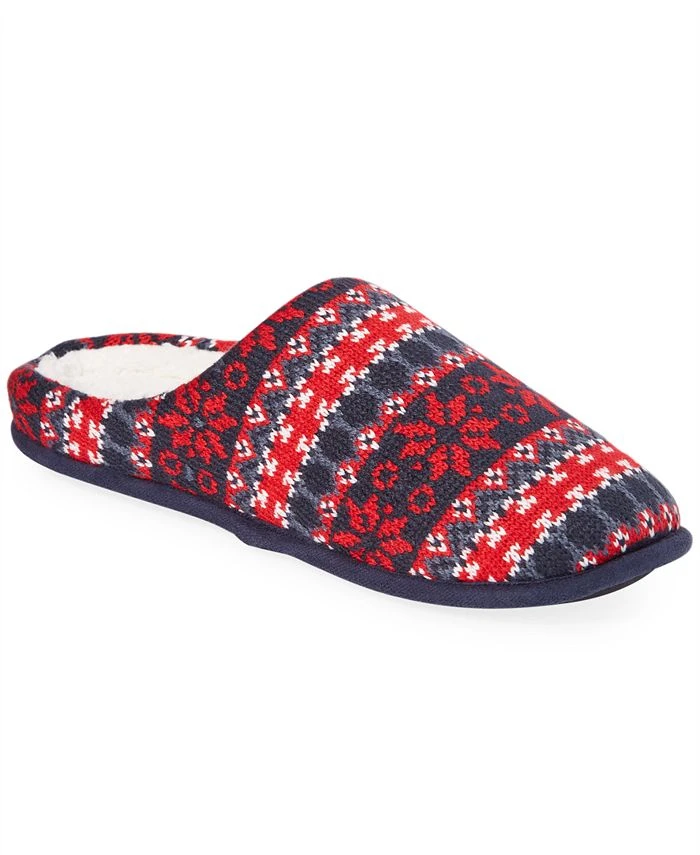 Club Room Men's Fair Isle Fleece-Lined Slippers, Created For Macy's 3 Club Room Men's Fair Isle Fleece-Lined Slippers, Created For Macy's