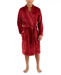 Club Room Men's Plush Pajama Robe, Created For Macy's