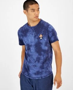 Sun + Stone Men's Tie-Dyed Mushroom Patch Pajama T-Shirt, Created For Macy's