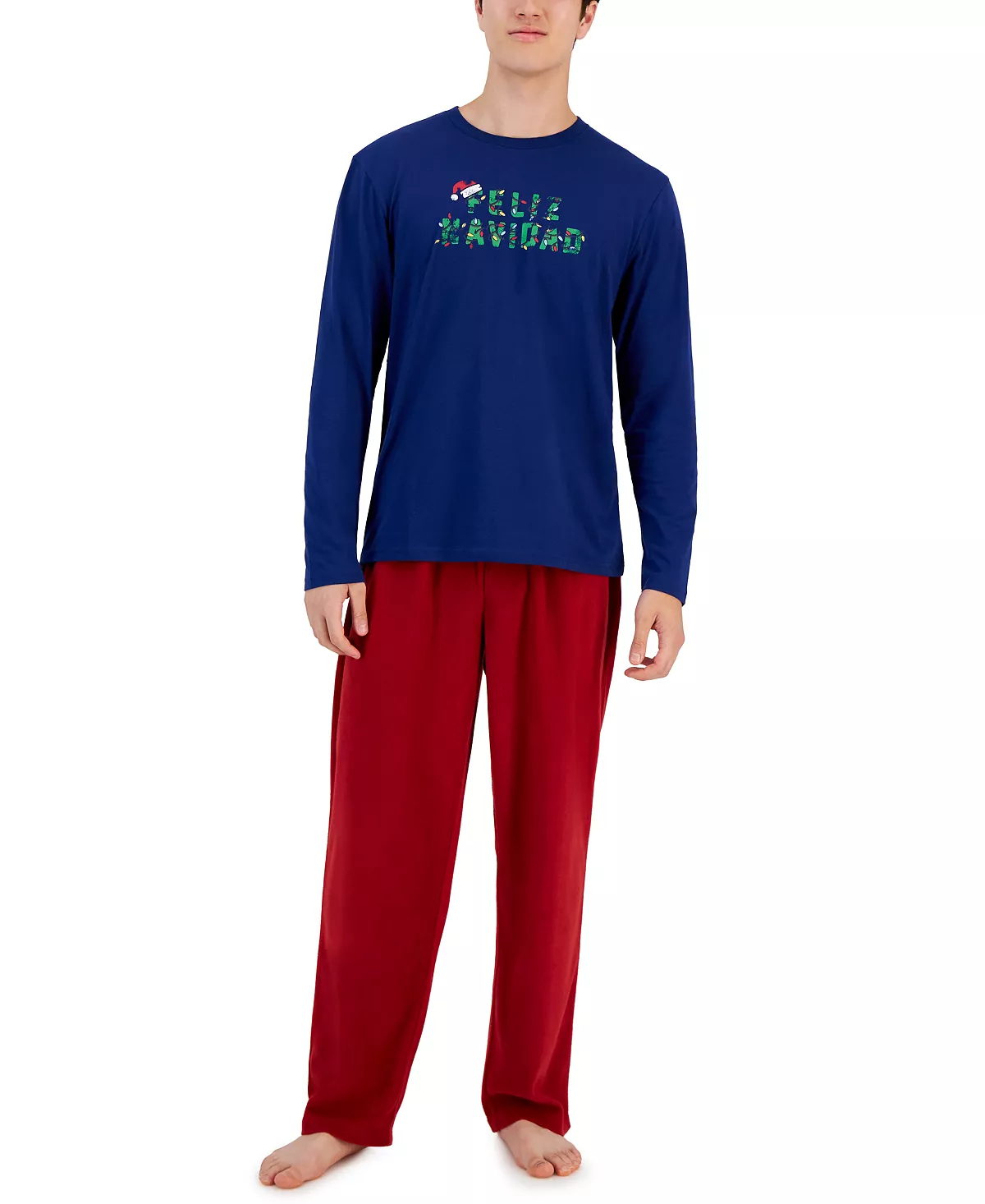 Club Room Men's 2-Pc. Long-Sleeve T-Shirt & Fleece Pant Pajama Set, Created For Macy's 3 Club Room Men's 2-Pc. Long-Sleeve T-Shirt & Fleece Pant Pajama Set, Created For Macy's