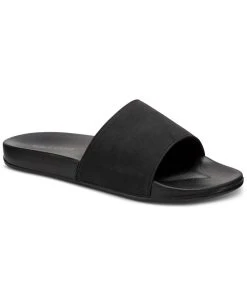 Sun + Stone Men's Faux-Suede Pool Slide Sandals, Created For Macy's