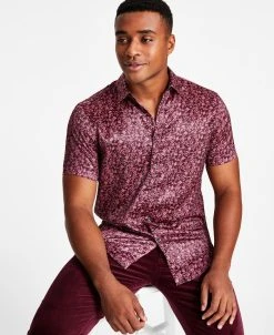 INC International Concepts Men's James Regular-Fit Floral Ditsy-Print Shirt, Created For Macy's