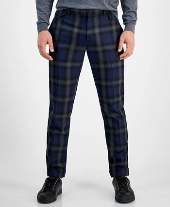 INC International Concepts Men's Slim-Fit Shadow Plaid Suit Pants, Created For Macy's 9 INC International Concepts Men's Slim-Fit Shadow Plaid Suit Pants, Created For Macy's - Image 7