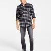 INC International Concepts Men's Nume Classic-Fit Plaid Button-Down Shirt, Created For Macy's