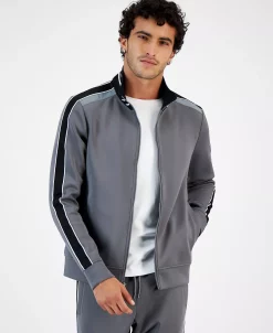 INC International Concepts Men's Neoprene Track Jogger Jacket, Created For Macy's 21 INC International Concepts Men's Neoprene Track Jogger Jacket, Created For Macy's -Vince Camuto Sale 22289978 fpx