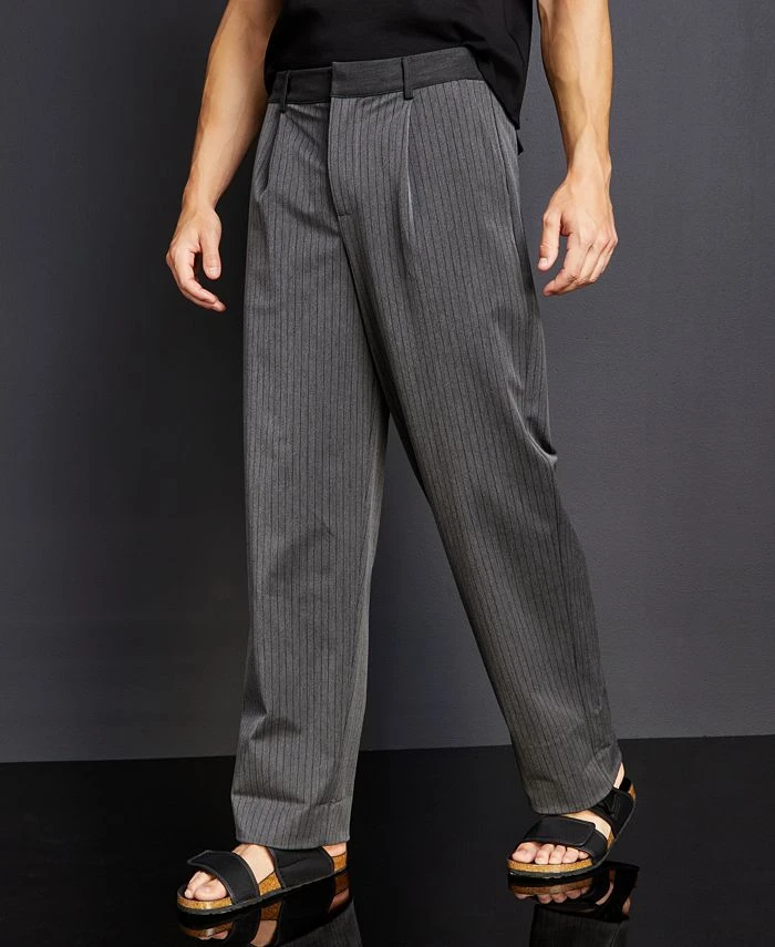 Royalty By Maluma En's Relaxed-Fit Pinstripe Suit Pants, Created For Macy's 3 Royalty By Maluma En's Relaxed-Fit Pinstripe Suit Pants, Created For Macy's
